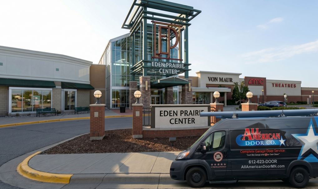 All American Door Van Parked In Front Eden Prairie Center MN