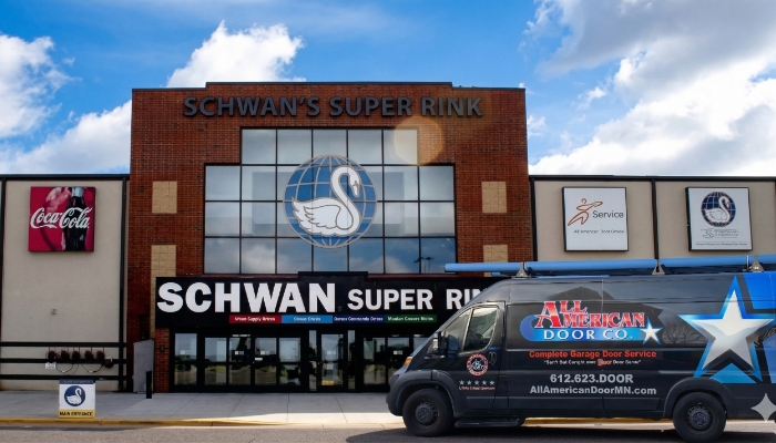 All American Door Garage At Schwans Super Rink Blaine MN